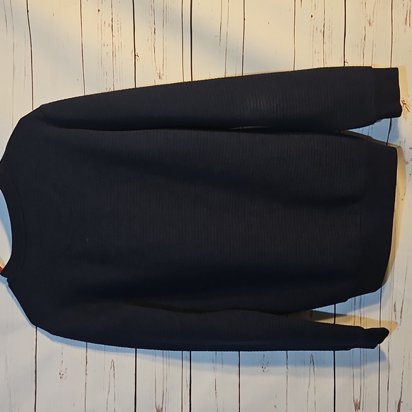 Guide London Mens Navy Blue Long Sleeve Textured Crew Neck Pullover Sweater ,S - Picture 5 of 11